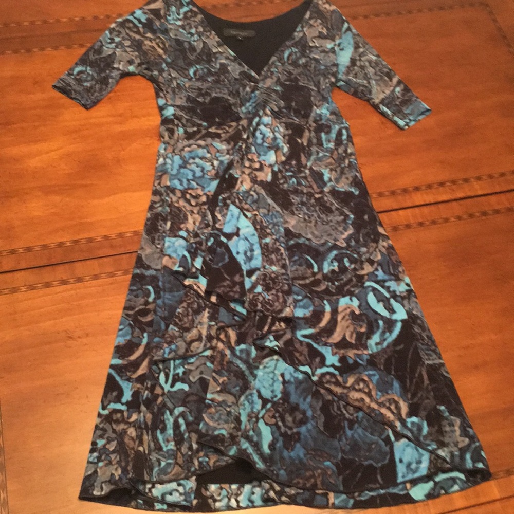 Dress size S black,blue and tan
